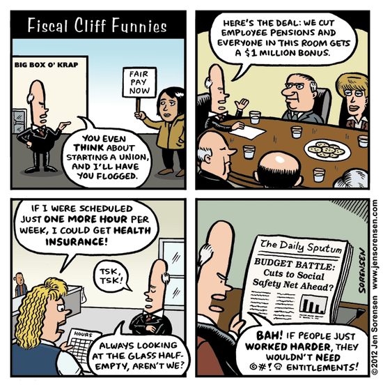 Fiscal Cliff Funnies, from Daily Kos